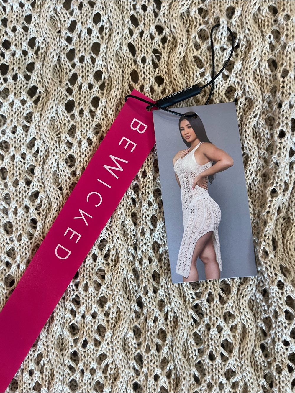 Sleeveless Cream Crochet Maxi Dress with V-Neck - Picture 2 of 4
